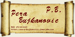 Pera Bujkanović vizit kartica